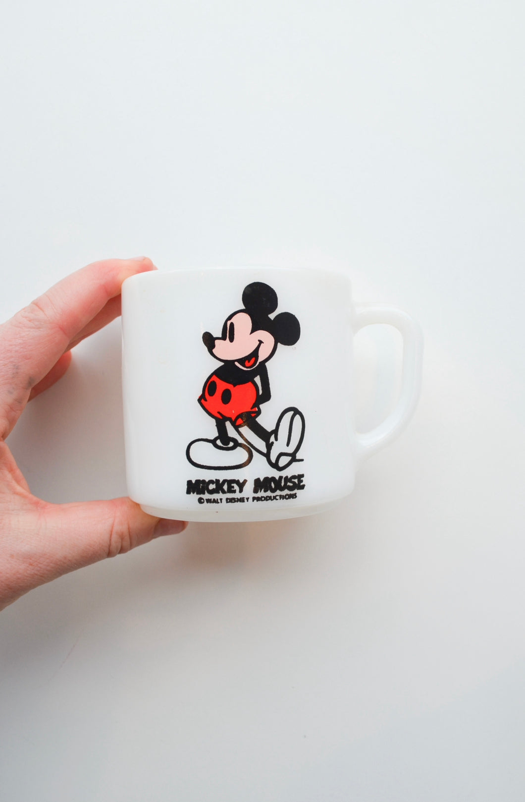 Mickey Mouse Milk Glass Mug