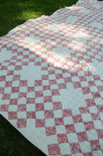 Load image into Gallery viewer, Red Paisley Irish Chain Quilt
