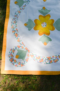 Yellow Floral Summer Quilt