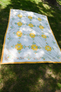 Yellow Floral Summer Quilt
