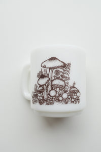 Mushroom Milk Glass Mug