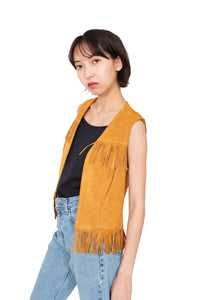 Leather Fringe Vest