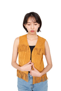 Leather Fringe Vest