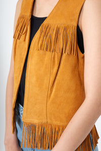 Leather Fringe Vest