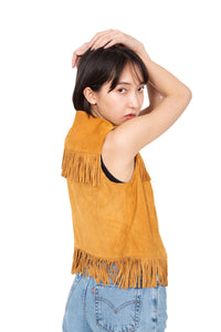 Leather Fringe Vest