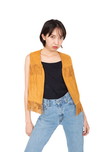 Leather Fringe Vest