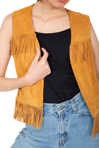 Leather Fringe Vest