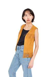 Leather Fringe Vest