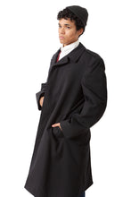 Load image into Gallery viewer, Black Military Car Coat
