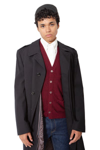 Black Military Car Coat