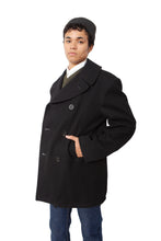 Load image into Gallery viewer, Navy Wool Pea Coat
