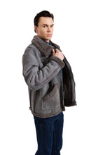 Load image into Gallery viewer, Grey Shearling Jacket
