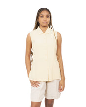 Load image into Gallery viewer, Yellow Silk Sleeveless Blouse
