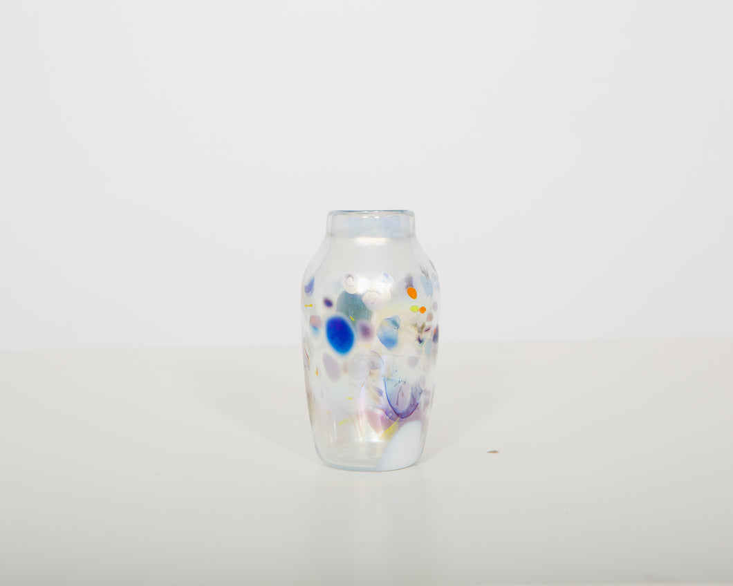 Small Iridized Nassau Vase #1 by Sirius Glassworks