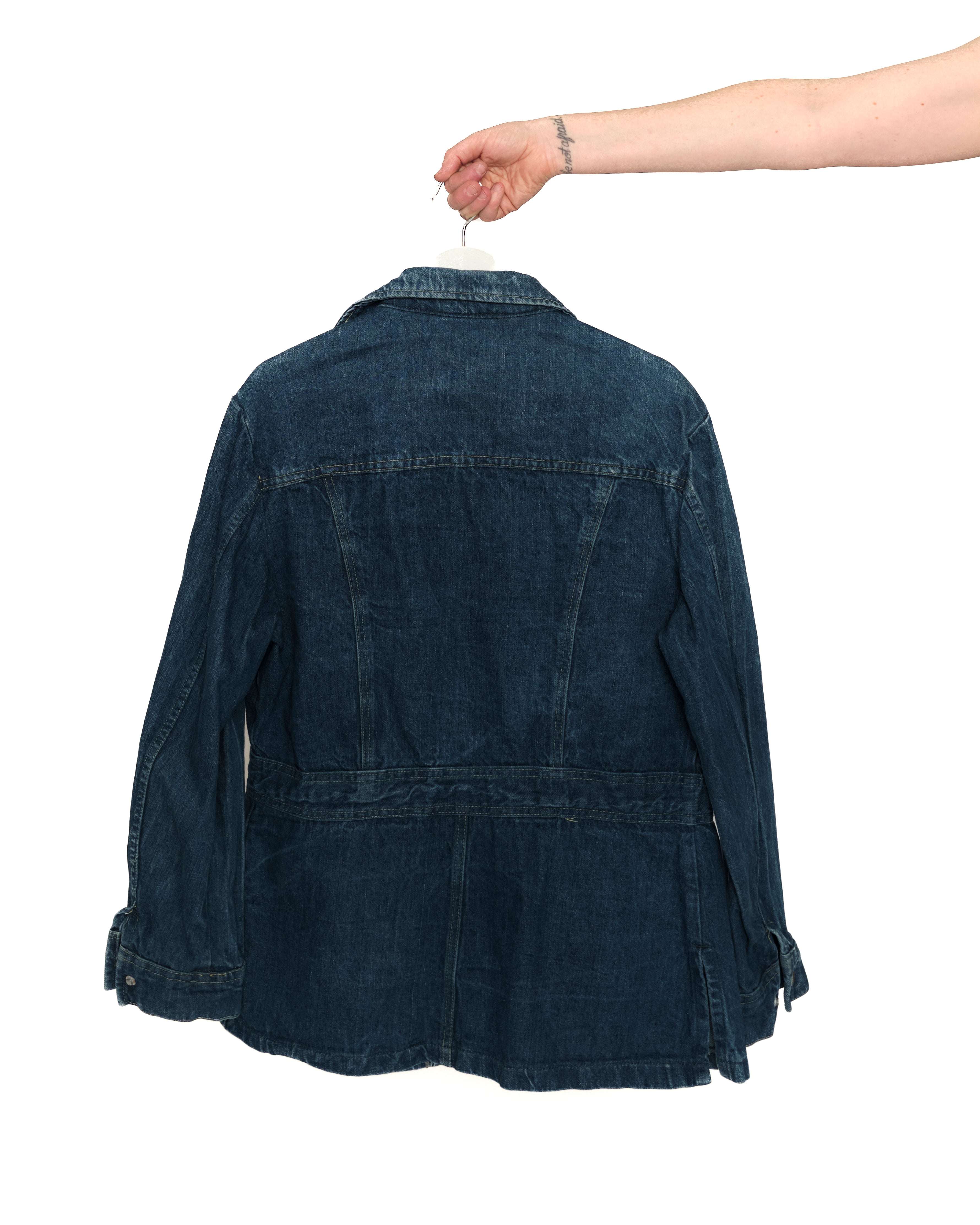 ジャケット・アウター EURO Vintage RARE PATTERN COTTON Jacket 94SS] Old Stone Island Garment DYED DOUBLE BREASTED COTTON