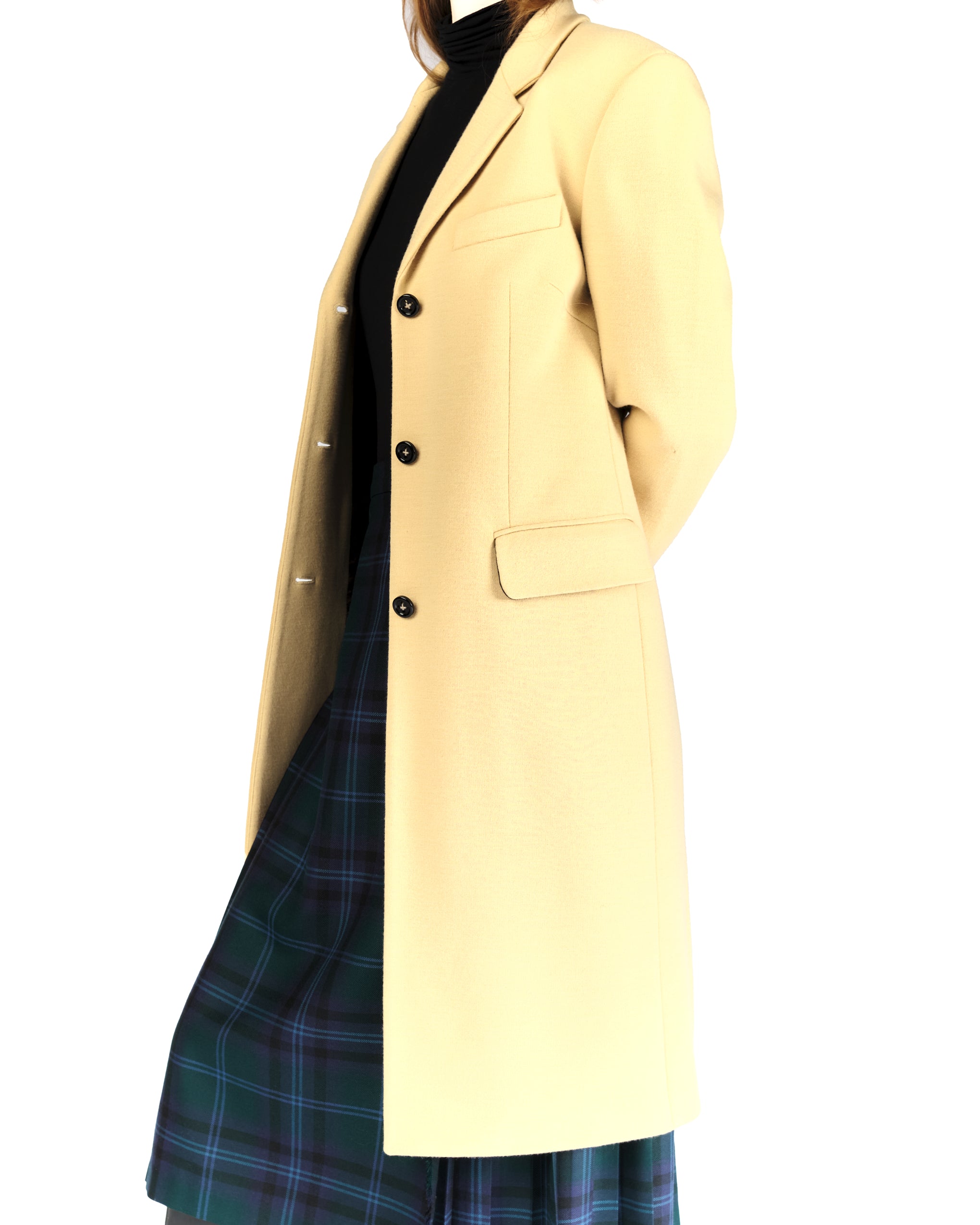 名作 パリコレモデル DOLCE&GABBANA W-ZIP P COAT 48