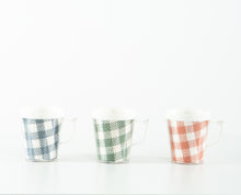 Load image into Gallery viewer, Gingham Plastic Mugs (Set of 3)
