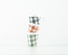 Load image into Gallery viewer, Gingham Plastic Mugs (Set of 3)
