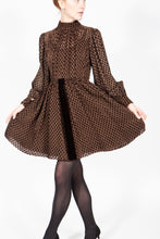 Load image into Gallery viewer, Vintage Brown Velvet Dress
