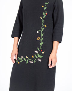 Vintage Floral Knit Dress
