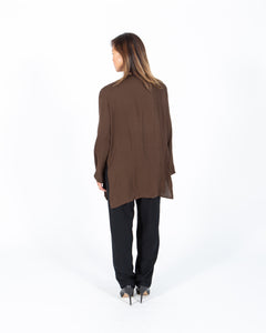 Anne Klein Brown Silk Jacket
