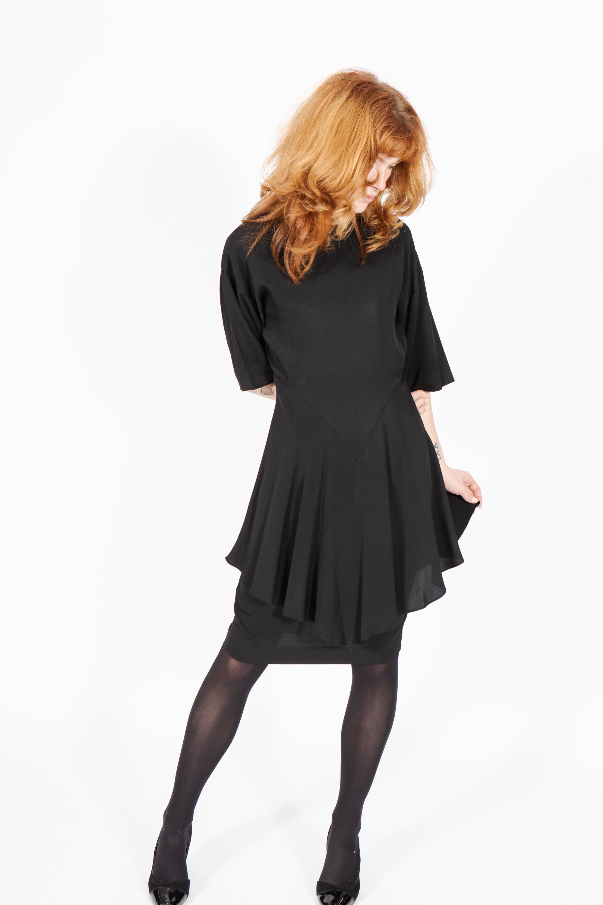 nicole miller little black dress Nicole Miller Little Black Dress Ruched Size 10 Sleeveless