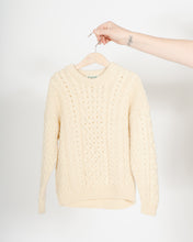 Load image into Gallery viewer, Children&#39;s Cream Fisherman Sweater
