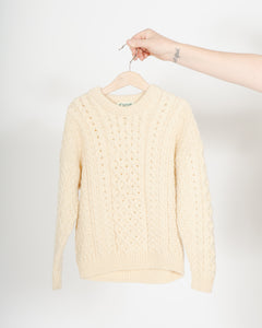 Children's Cream Fisherman Sweater
