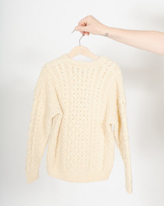 Children's Cream Fisherman Sweater