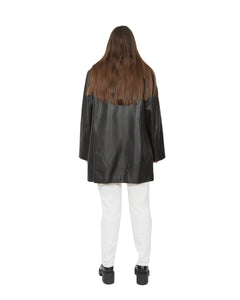 Danier Button-Up Black Leather Jacket