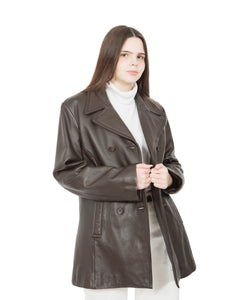 Brown Danier Pea Coat, Medium