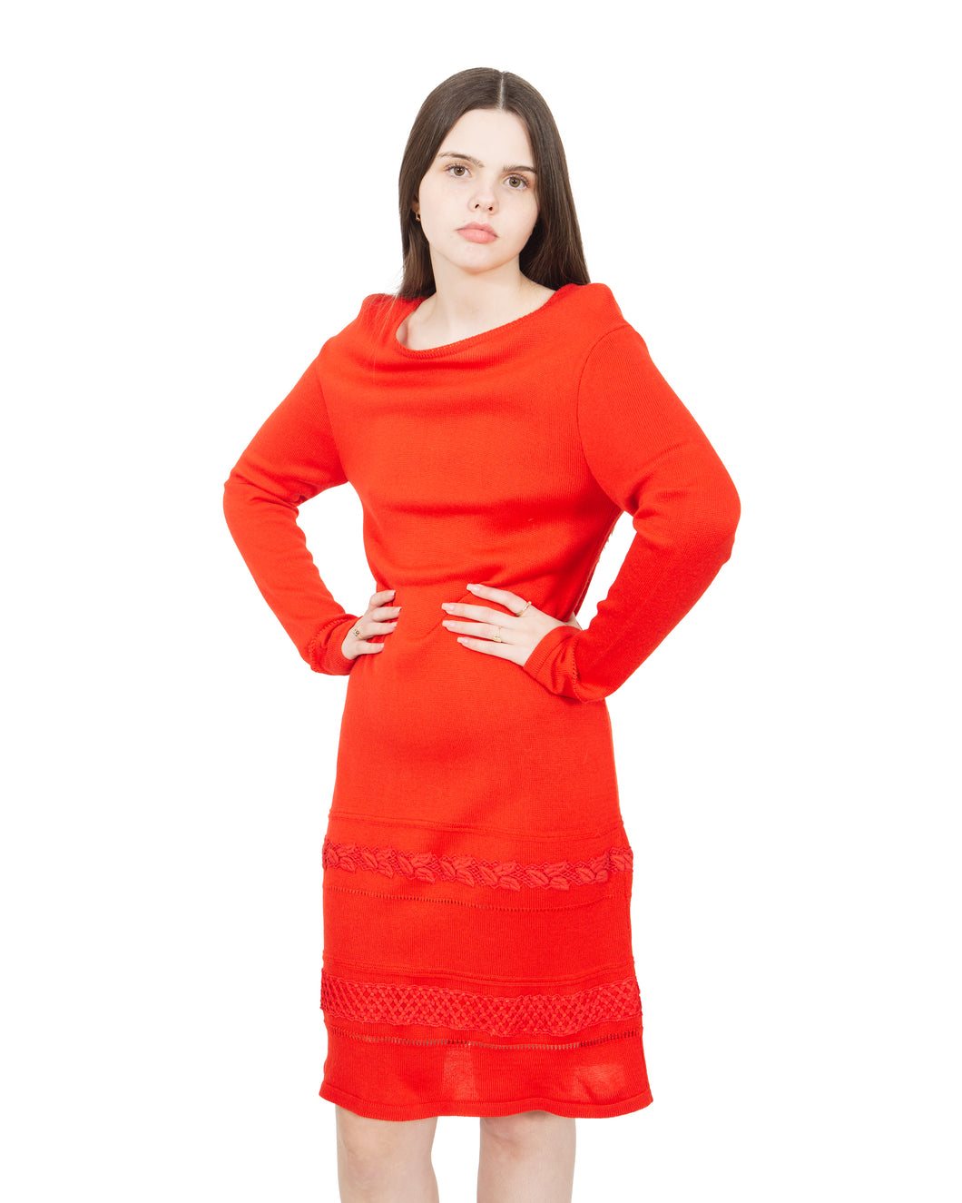 Vintage Red Knit Dress