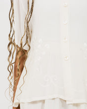 Load image into Gallery viewer, Embroidered White Top, Large
