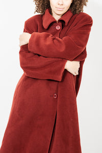 Red Angora Coat, Size 16