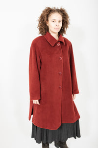 Red Angora Coat, Size 16