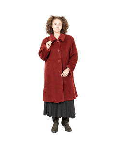 Red Angora Coat, Size 16