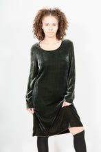 Load image into Gallery viewer, Holt Renfrew Sage Velvet Dress, Medium
