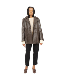 Brown Danier Pea Coat, Medium