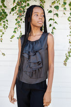 Load image into Gallery viewer, Silk Ruffled Tank, Small
