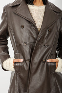 Brown Danier Pea Coat, Medium