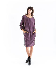 Purple Silk Sack Dress