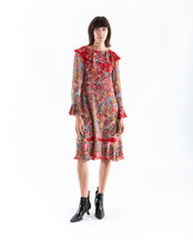 Load image into Gallery viewer, Hanae Mori Red Silk Frock
