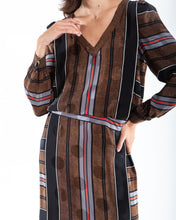 Load image into Gallery viewer, Striped 80&#39;s Silk Dress, Size 8
