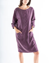 Load image into Gallery viewer, Purple Silk Sack Dress
