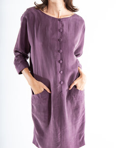 Purple Silk Sack Dress