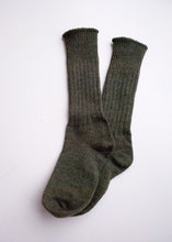 Load image into Gallery viewer, Army Green Wool Socks
