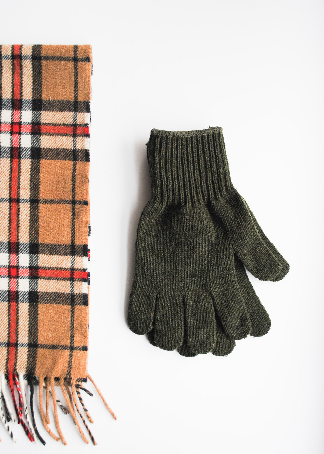 Army Green Wool Gloves