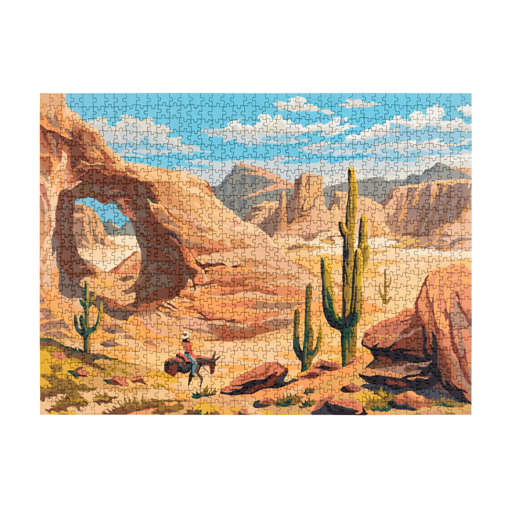 Paint by Numbers Desert Puzzle, Four Point