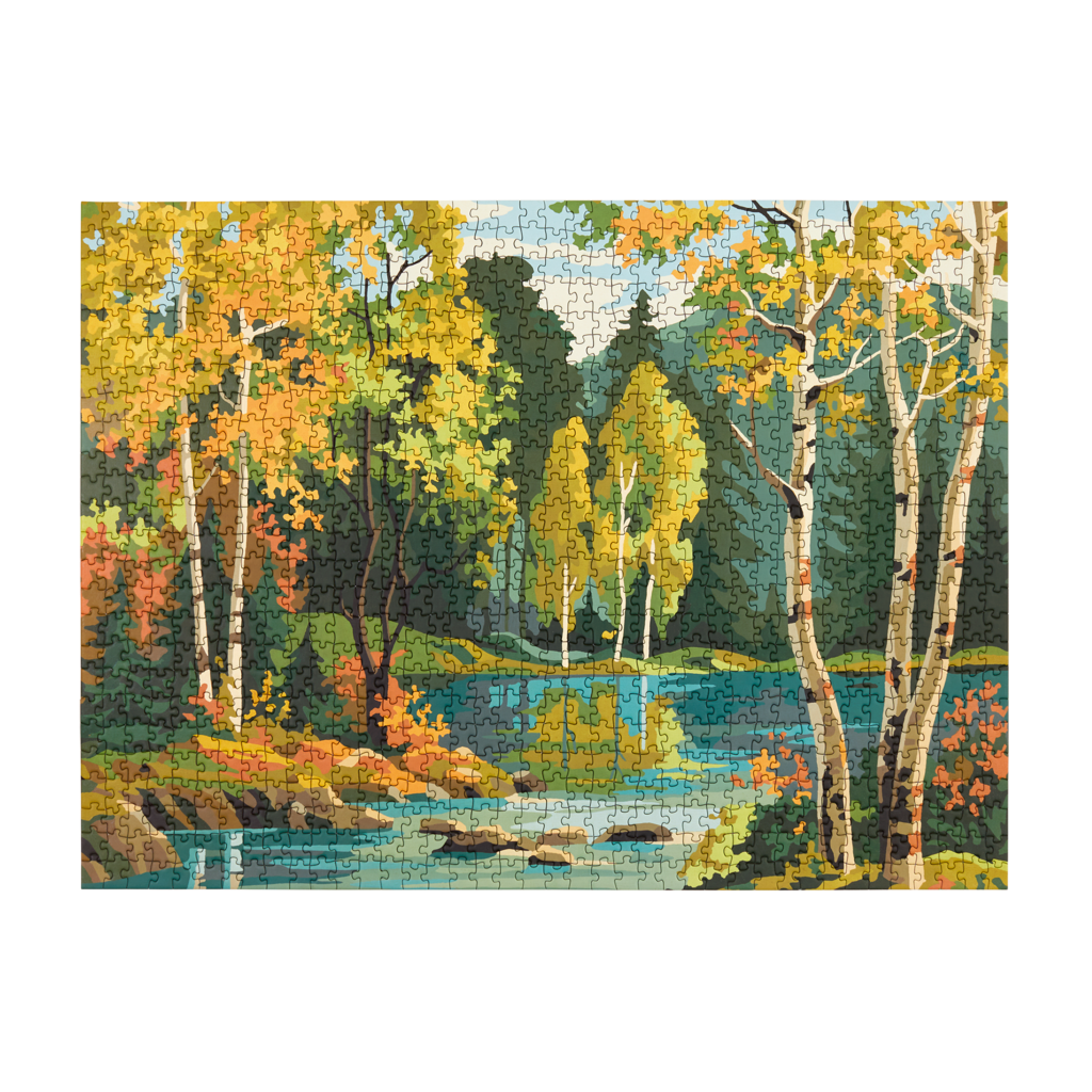Paint by Numbers Forest Puzzle, Four Point