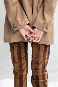 Dolce & Gabbana Striped Suede Trousers, 25”